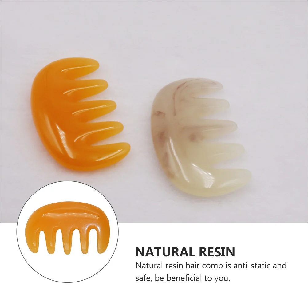 1 pçs criativo resina massagem pente anti-estático cabelo couro cabeludo massageador leve portátil pente para mulheres cabelo encaracolado grosso