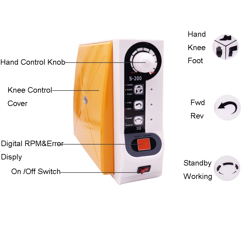 60000RPM Dental Brushless Micromotor Dental Lab Handpiece Micro Motor Control High Speed Orange Knee