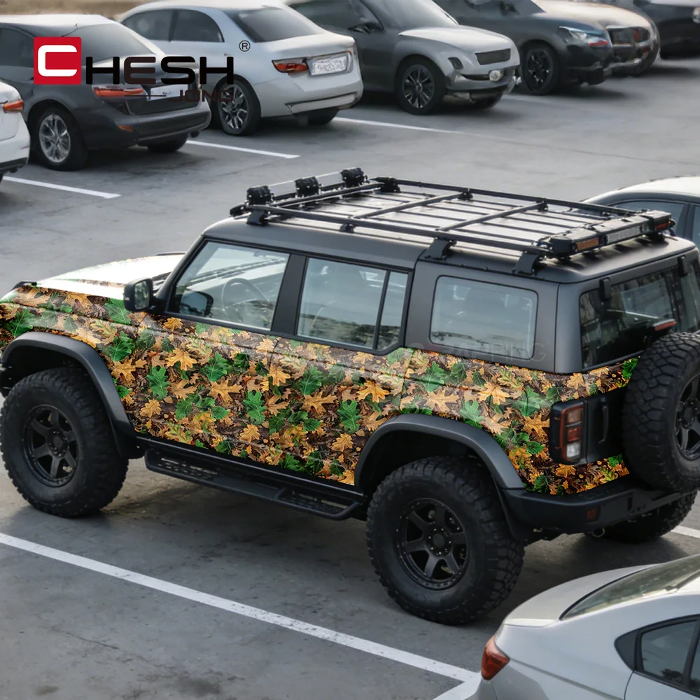 Exterior Car Vinyl Wrap Leaf Camouflage Film Auto Outdoor Accessories Motorcycle Helmets Vinyl Paper for Car Tuning Stickers - view 4