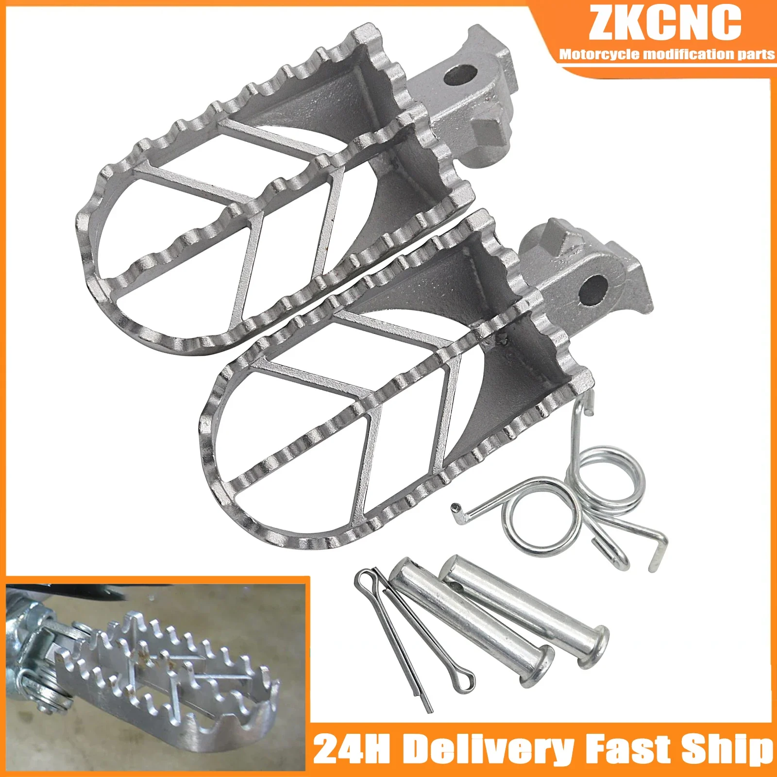 Motorcycle Stainless Steel Foot Rest Pegs Footpegs For Honda CRF50 XR50 XRF70 CRF70 CRF80 CRF100F CRF XR 50cc 70cc Universal