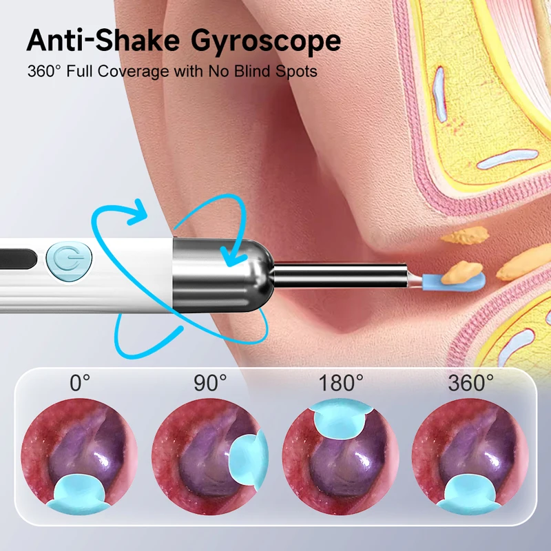 Visual Ear Camera WIFI Ear Picking HD1080P 4.2MM Wireless Ear Cleaning Kit Digital Ear Wax Removal Tool Ear Spoon Case With 6LED