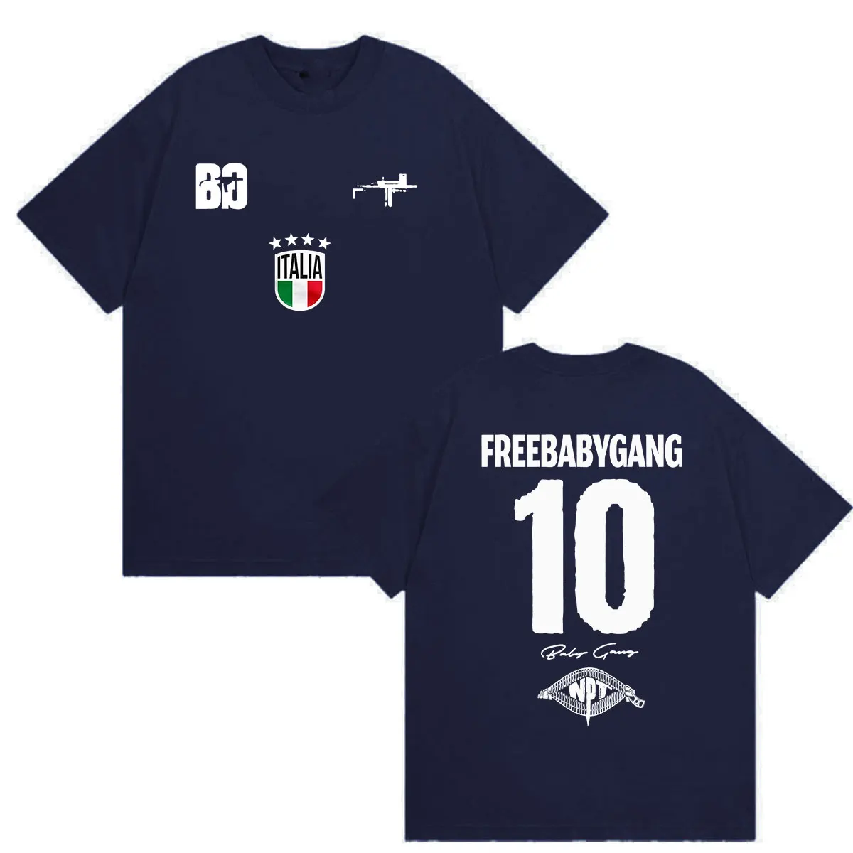 Rapper Baby Gang Tour 2026 Grafik-T-Shirts Herren Hip-Hop Pop Lose Kurzarm-T-Shirts Retro Übergroße Baumwoll-T-Shirts Streetwear – Detail 7