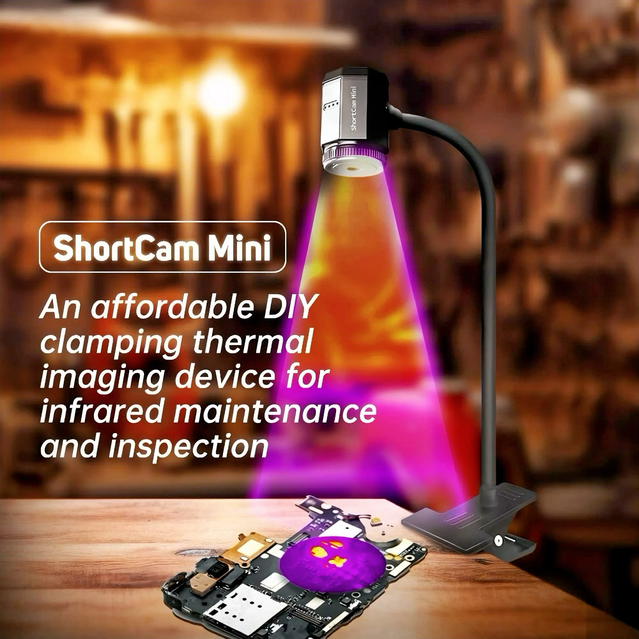 AS21 ShortCam Mini Infrared Thermal Imaging Camera with Detachable Lens for Versatile DIY Projects and Desktop Analysis