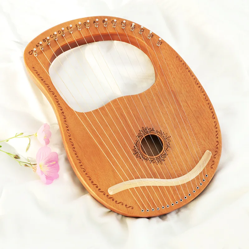 

Lyre 7 Strings 16 Strings Lyre Harp Piano Wooden Mahogany Lyre Harp 16 String Harp Piano Musical Instrument With Spare String