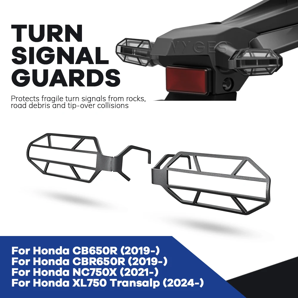 Motorcycle Turn Signal Guards Light Guard Shield Cover Protector For Honda CB650R CBR650R 2019- NC750X 2021- XL750 Transalp 2024