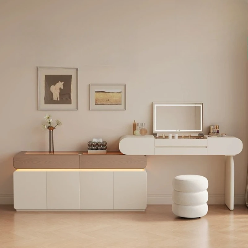 Hidden Bedroom Vanity Makeup Desk Household Foldable Modern Dividers Dressing Table Clearance Kawaii Tocador Furniture Home