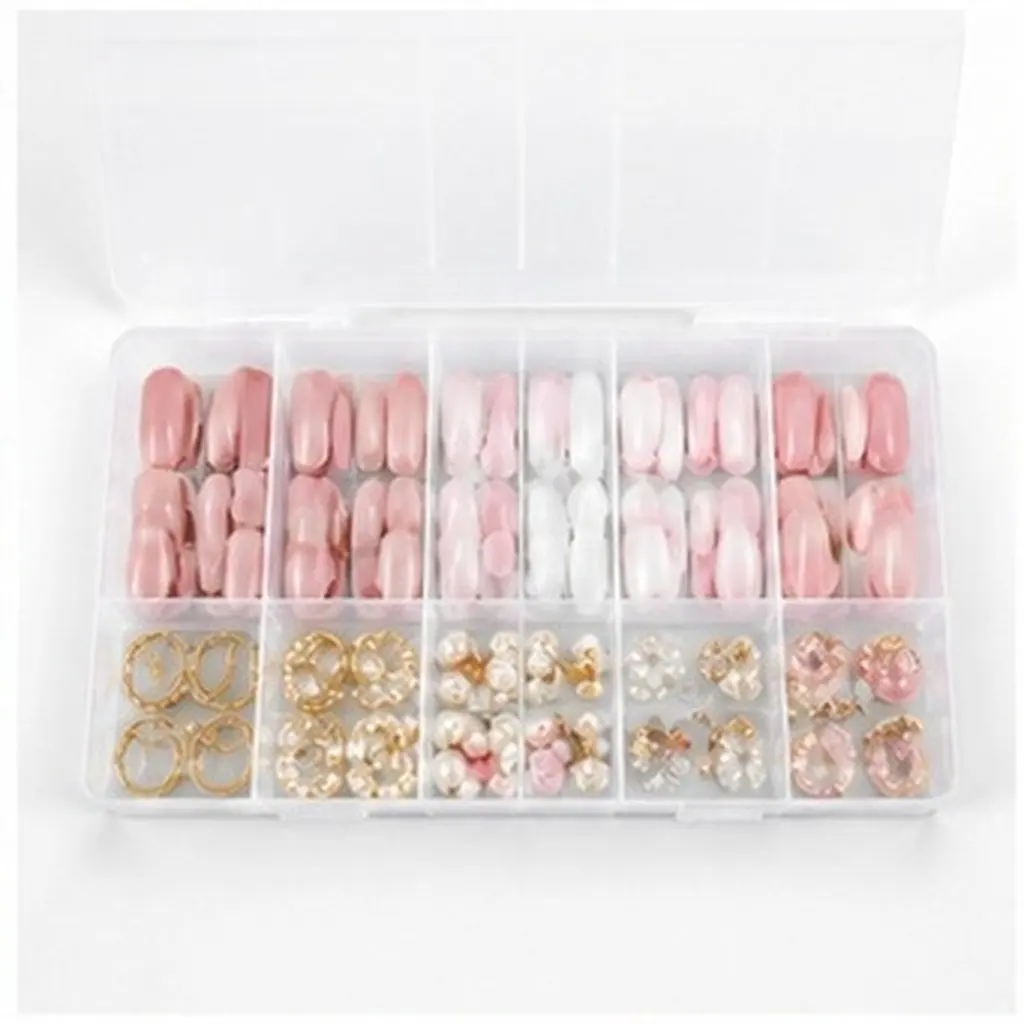 3Pcs Premium Transparent Storage Box for Fake Nails Fine Workmanship Nail Art Organizer Box Salon Supply Nail