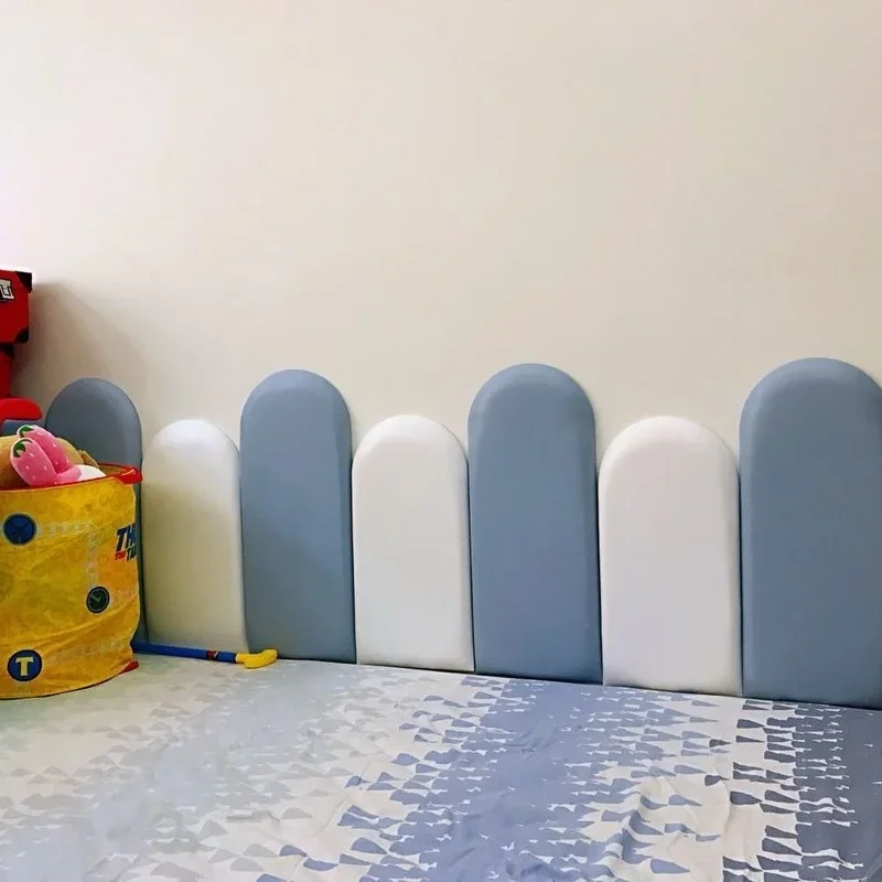 Cabecero De cama autoadhesivo, bolsa suave, decoración De dormitorio De niño y niña, pegatinas anticolisión, decoración De Cabecero De cama