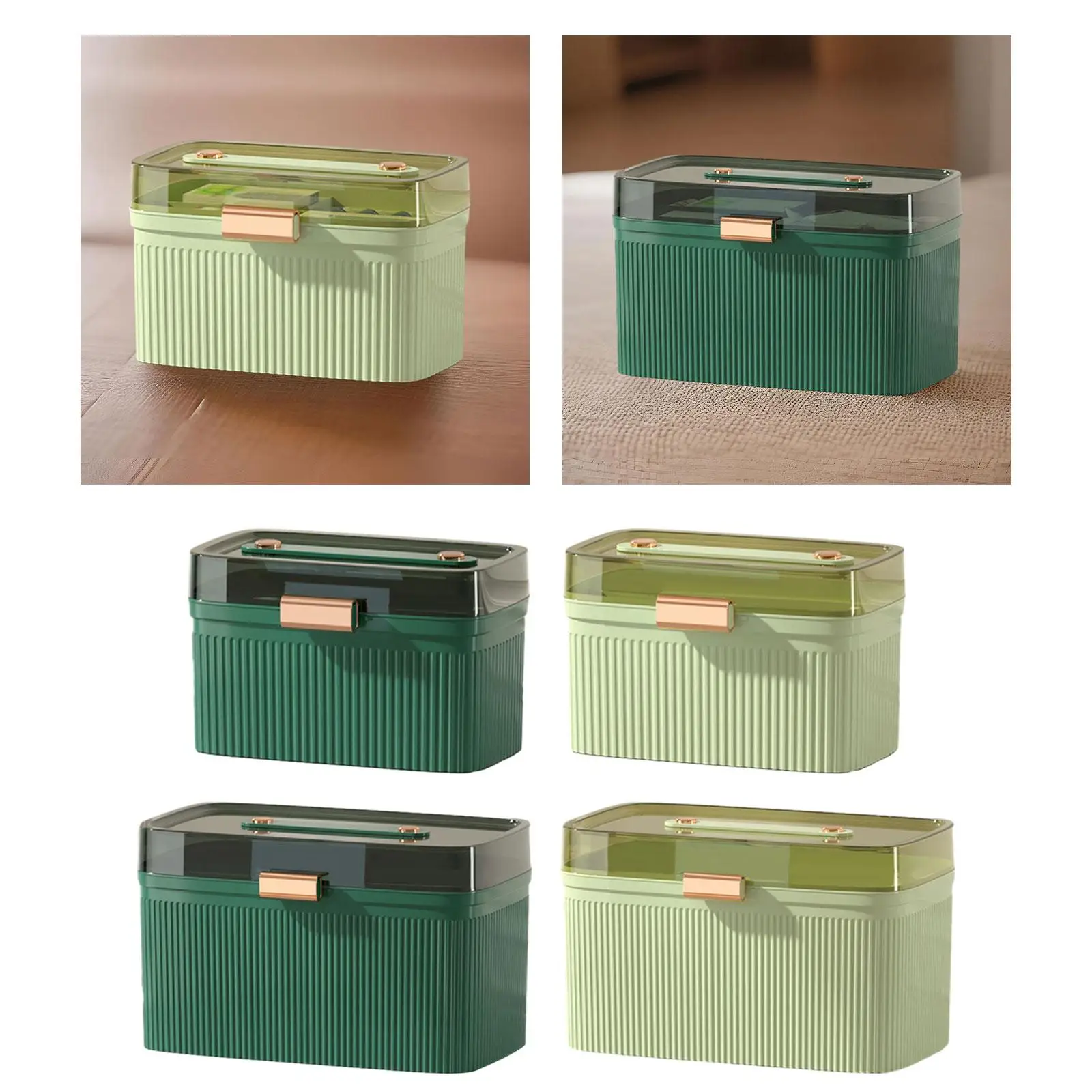 First Aid Empty Box Multipurpose Large Capacity Bin Removable Tray Storage Case for Office Family Camping Sports Cosmetic