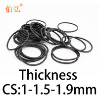 O-ring thickness 1/1.5/1.9mm CS fluororubber FKM sealing temperature resistant gasket rubber ring complete in specifications