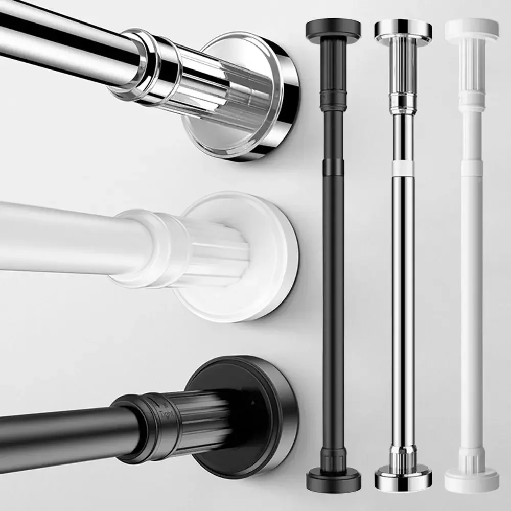 متعددة الوظائف للتمديد قضيب قابل للتعديل الفولاذ المقاوم للصدأ الستار تلسكوبي القطب المنزلية معلقة قضيب الحمام المنتج 35-80 سنتيمتر