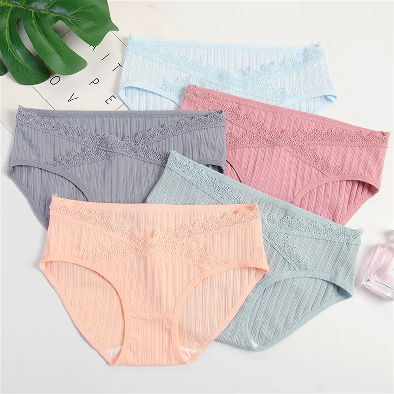 

3XL 4XL 50S Cotton Maternity Briefs Across V Low Waist Belly Underwear for Pregnant Women 80 KG Can Wear Pregnancy Panties