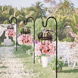 Iron Shepherd Crook Hooks Flowerpot Holder Garden Outdoor Plant Basket Lamp Hanger Decorative Patio Hook