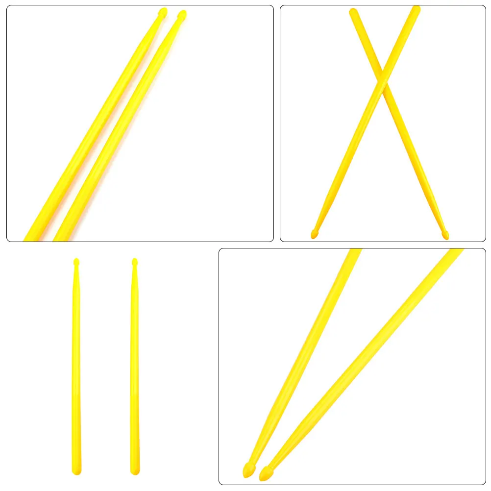 1 زوج عصي طبلة مادة النايلون مقبض طويل السلس المضادة للانزلاق قرع عصا لمجموعة طبلة الطبول أثيري ممارسة الأداء