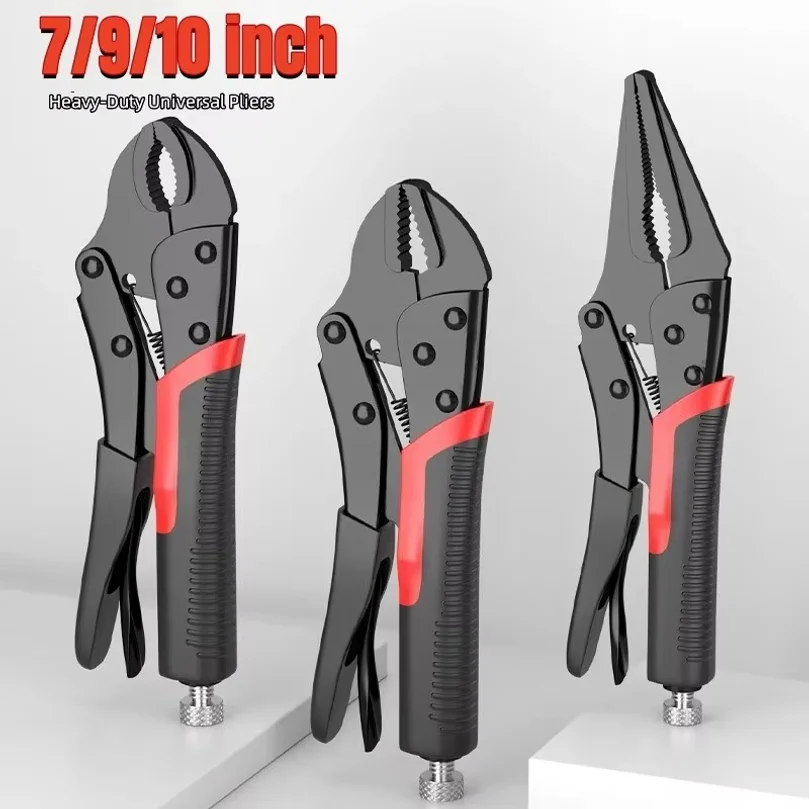 7/9/10 Inch Heavy-Duty Universal Pliers Multifunction Manual Fixed Jaw Clamp Tool f Durable Locking Pliers Hand Tools