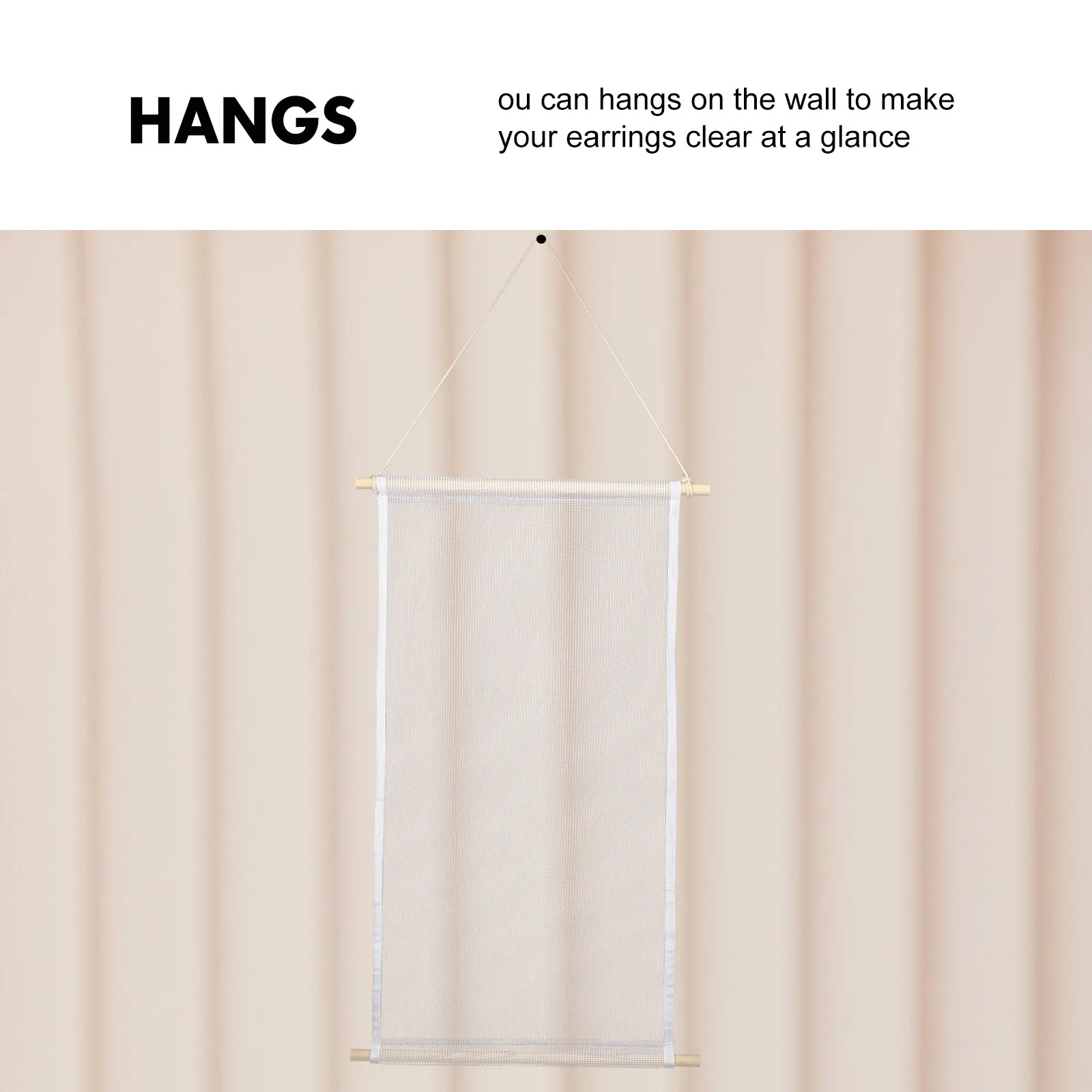 

Rectangular Shape Jewelry Holder Earrings Hanging Stand Wall Mounted Rack Wood Jewelry Rack Hanging Organizer Decoration