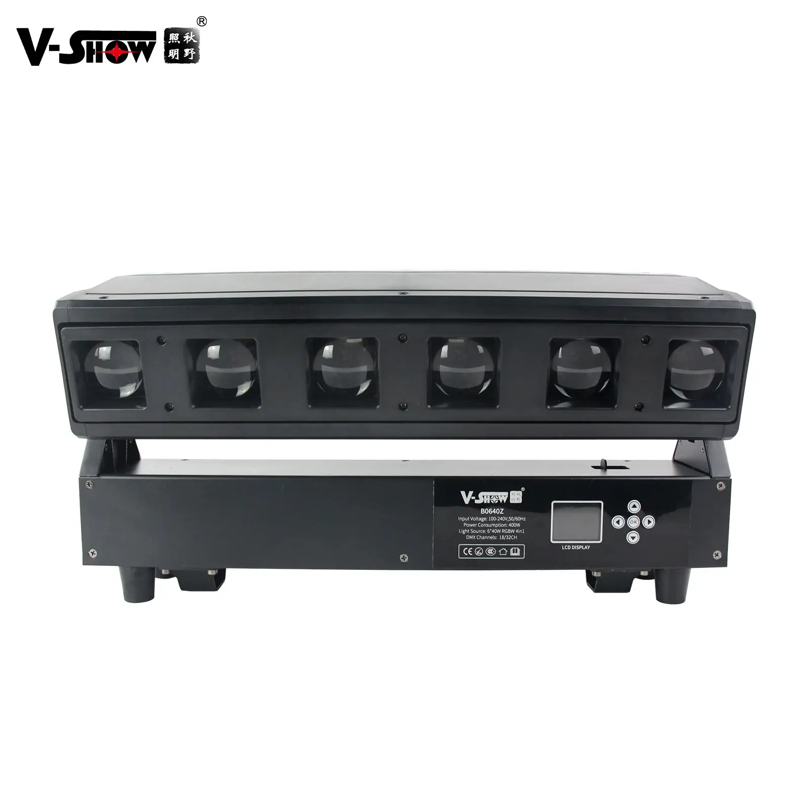 V-SHOW 6*40W RGBW Zoom Moving Bar Zoom  Individual control for each LED