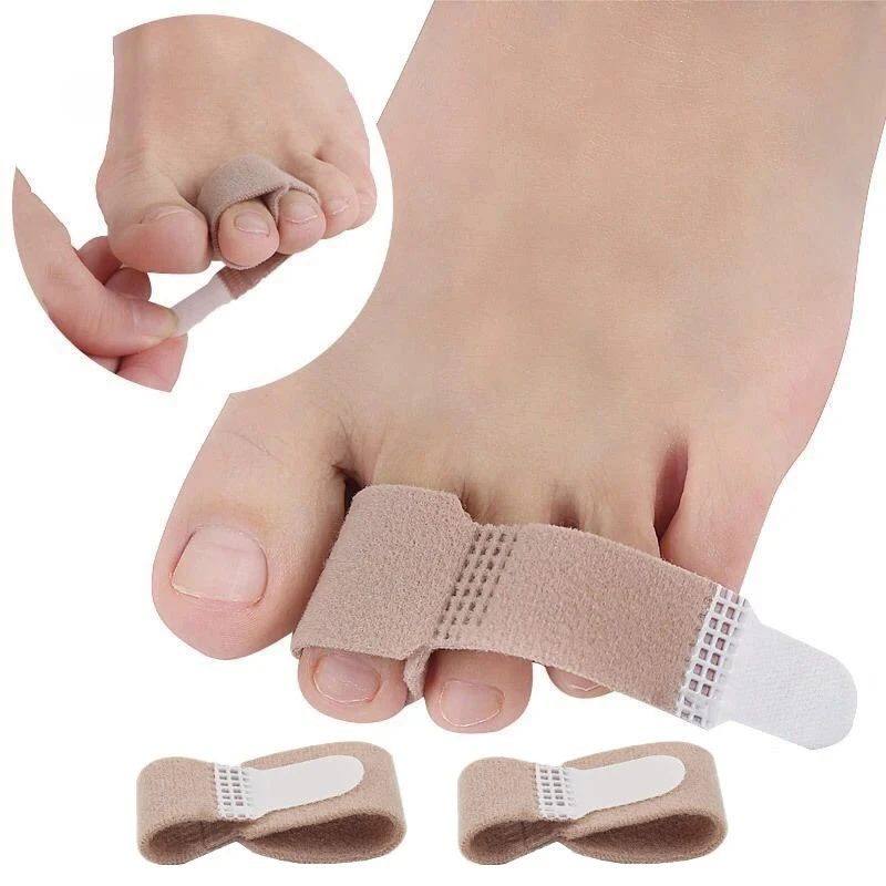 3pcs Reusable elasticity Toe Straightener Broken Toe Wraps Corrector Toe Splints for Crooked Bent Toe Protector