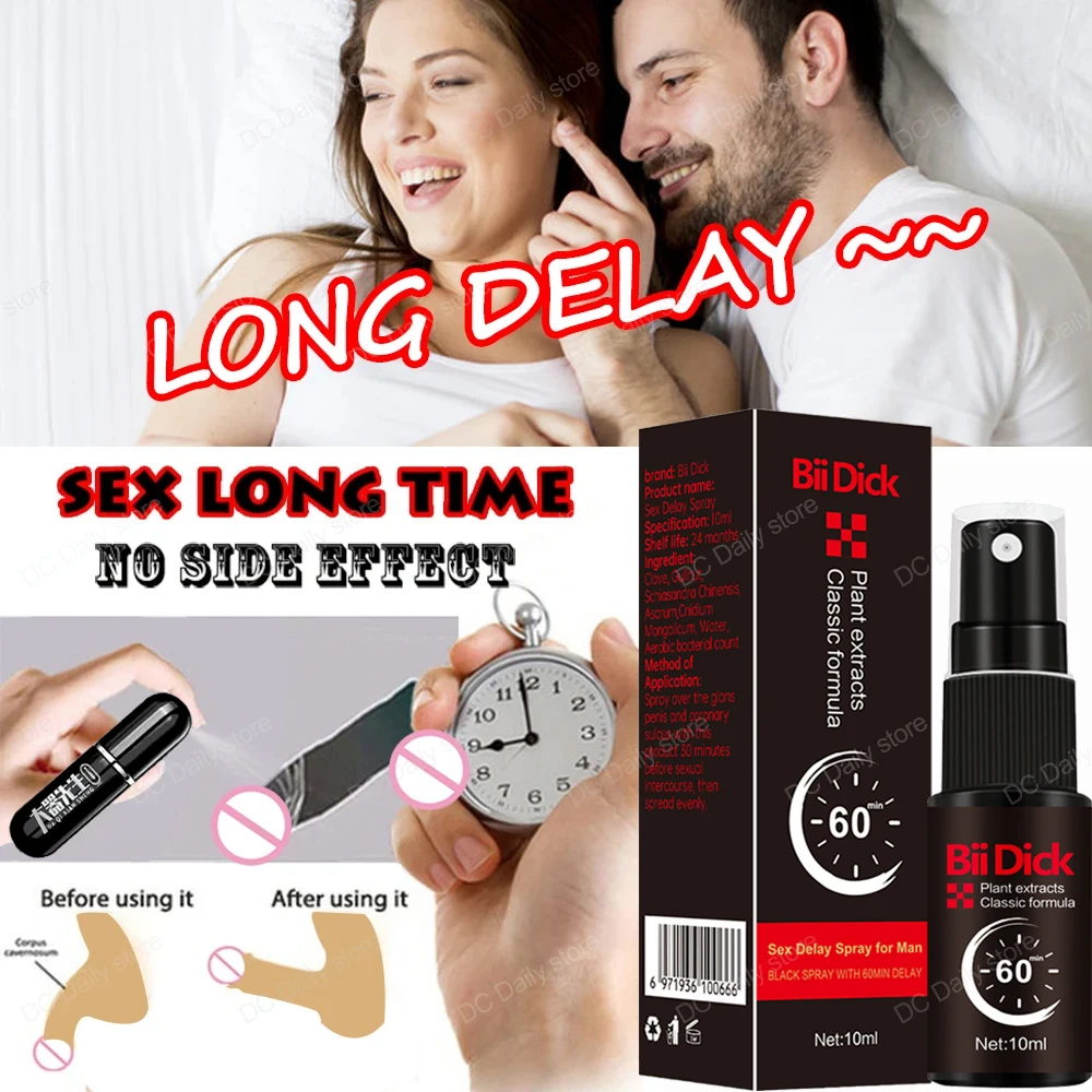 

Sex Delay Spray for Men Long Lasting 60 Minutes Anti Premature Ejaculation Penis Growth Enlargement Health Care Delay Products