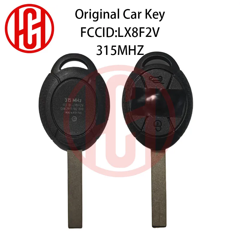 Original Car Key FCCID LX8F2V 315MHZ Remote Key Fob 3 Buttons for BMW Mini Cooper 2005-2007 Original Car Key Uncut New Blade