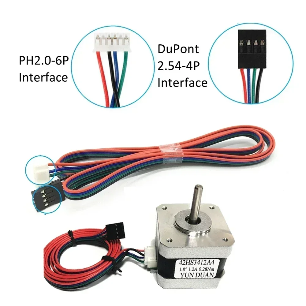 Nema17StepperMotor DriverKit 0.28-0.7Nm 4-Lead 42mm Open Loop Motor for 3D PrinterCNC/Robot/Engraving Machine(XYZA Axis Control)