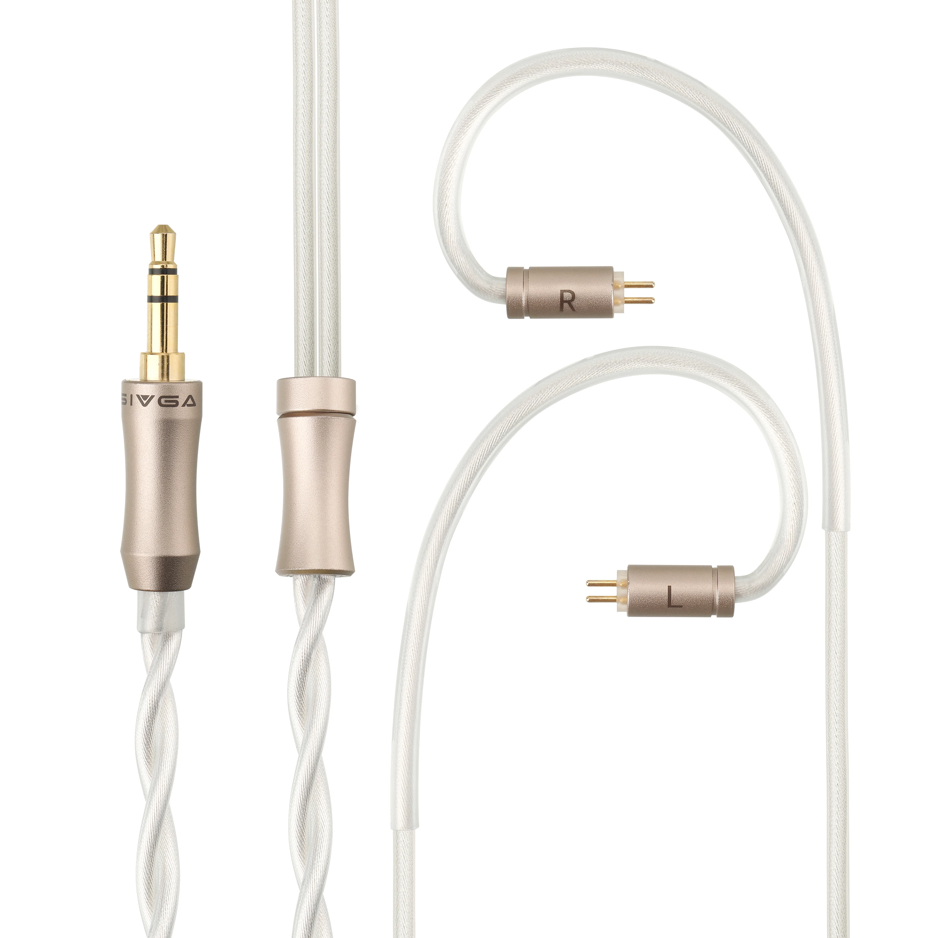 SIVGA 交換用オリジナル 0.78mm 2 ピン高純度無酸素銀メッキ銅