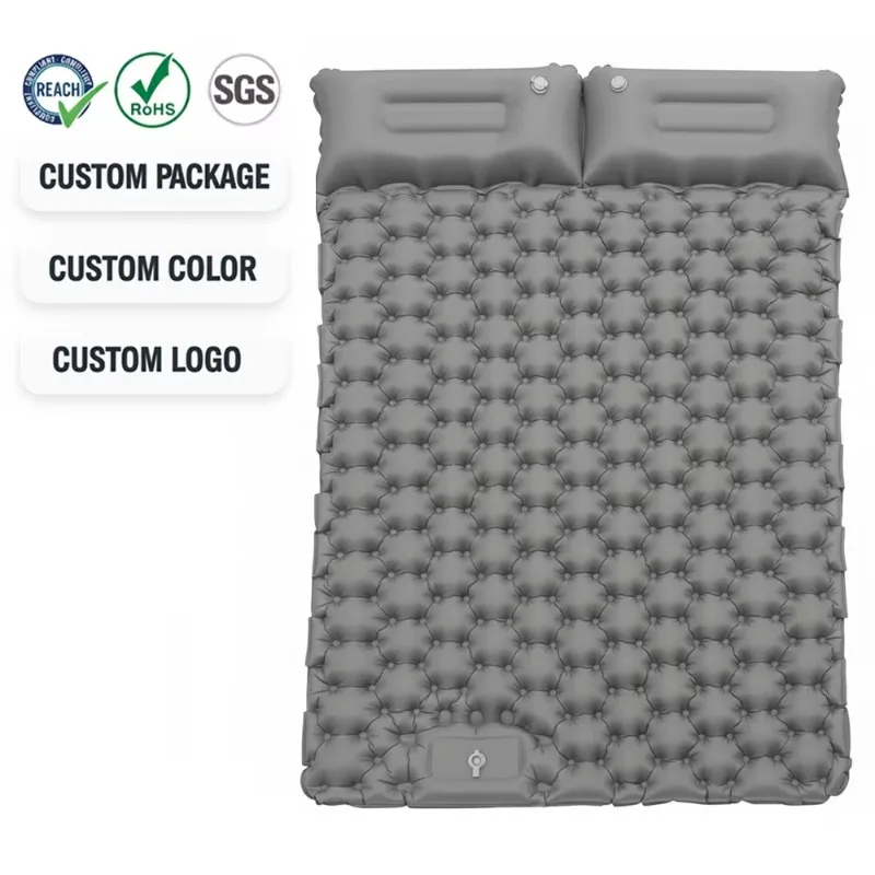 High Quality Portable Foldable Inflatable Waterproof Mattress Sleeping Mattress Built-in Pump Compact Fast Delivery