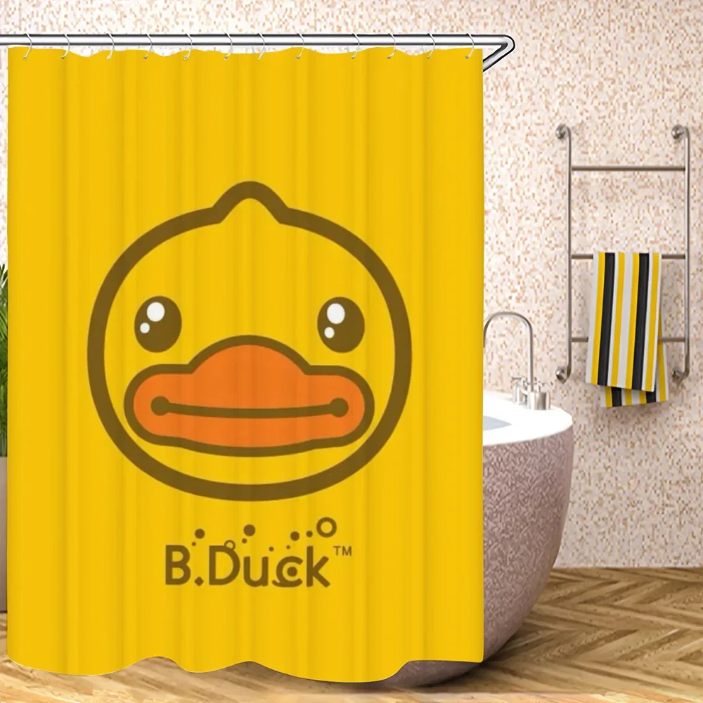 Yellow Duck Waterproof Shower Curtain for Bathroom Opaque Curtains Accessories Bath Bedrooms the Home Fabric Shade Products