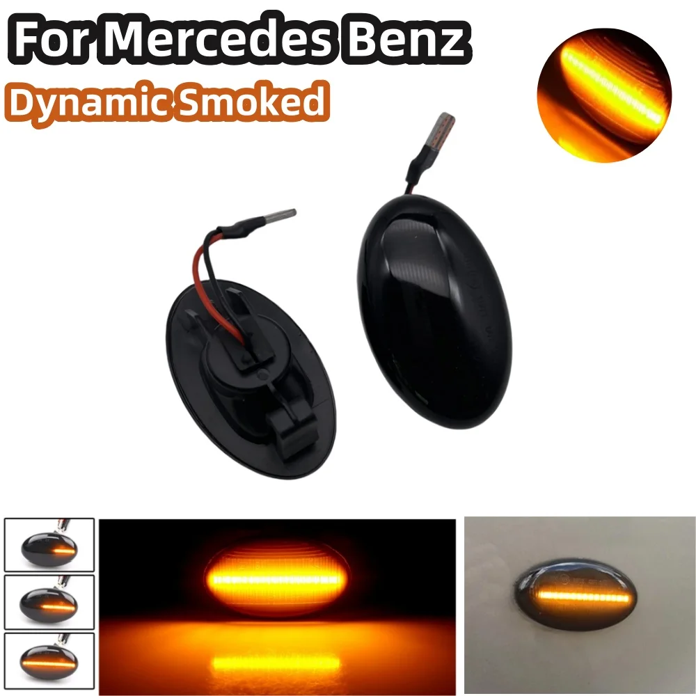 

2pcs Side Marker LED Dynamic Turn Signal Light Blinker For Mercedes Benz Smart W450 W452 A-Class W168 Citan W415 Vito W639 W447