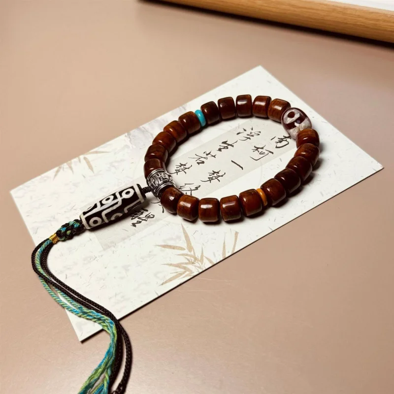 

Бык Старыя Кость Девять Очков Тибетский Дзи Зуб Тигра Благовония Ясень Будда Бусина Браслет Унисекс