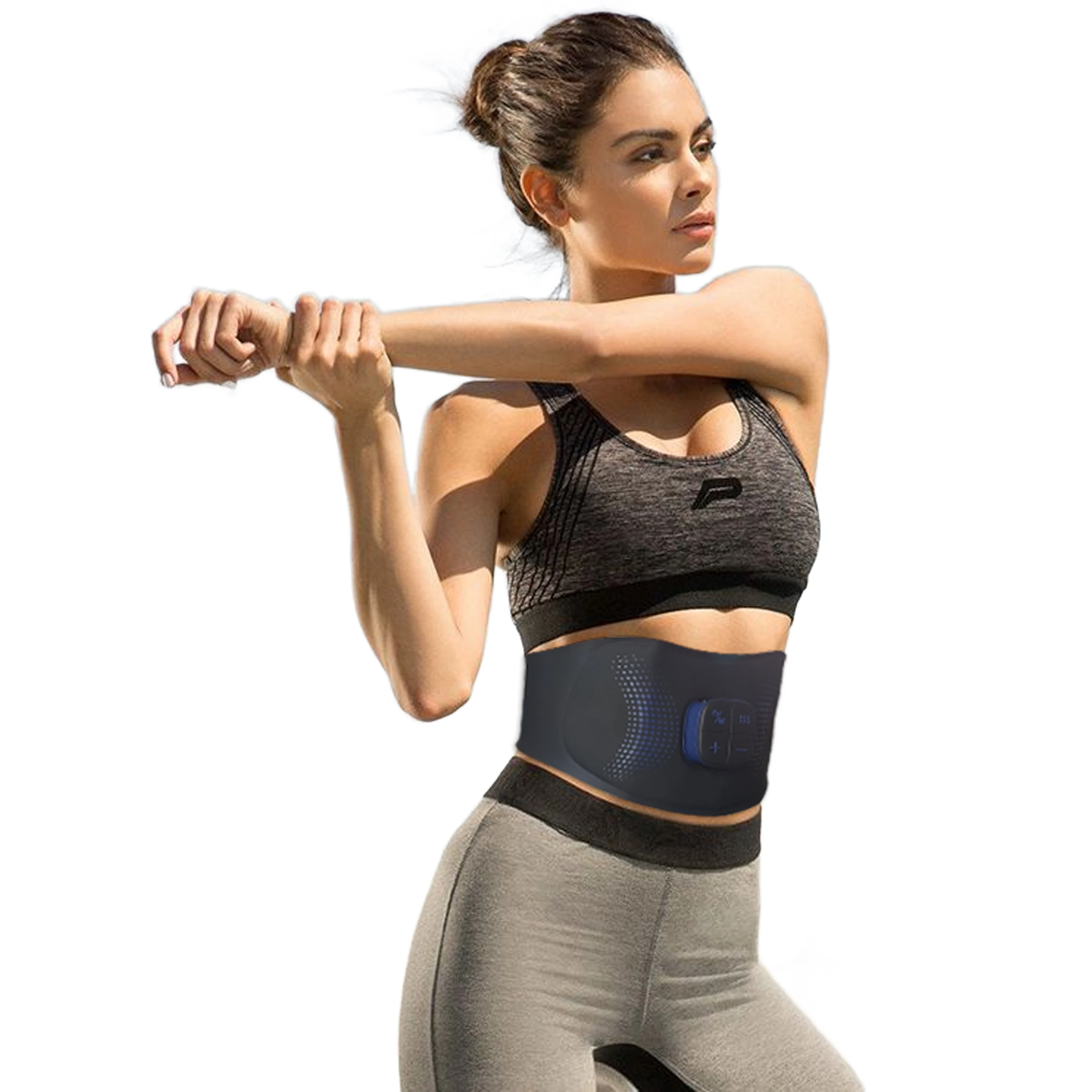 Vendita in fabbrica Vari decine EMS Cintura massaggiante per la vita con riscaldamento con luci rosse Cintura per massaggio addominale Ems