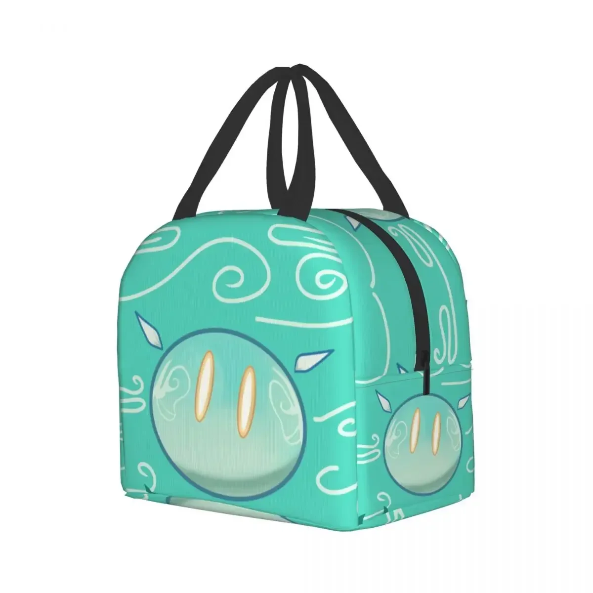 Anemo Slime Genshin Impact Insulated Lunch Tote Bag for Women Anime Game Portable Cooler Thermal Bento Box Camping Travel Picnic