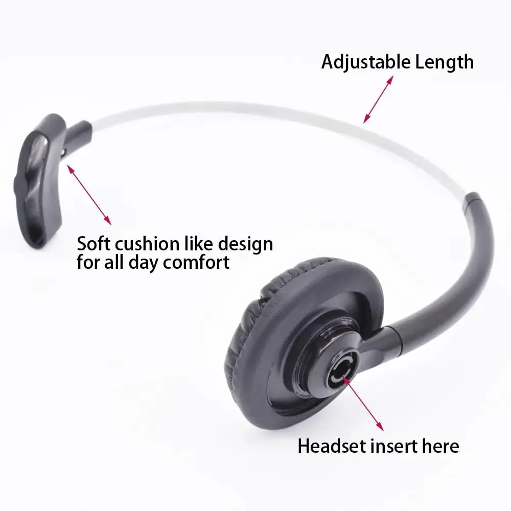 Almohadillas de cuero para los oídos, piezas de reparación para Plantronics CS540 CS500XD Savi 745, Savi 740N, Savi 291N, diadema