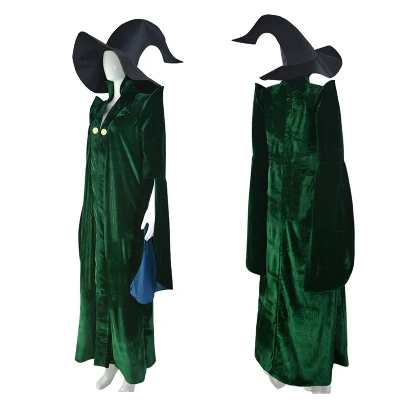 

Professor Cosplay Costume Minervaa Role Playing Green Robe Cloak Dress Coat Outfits Halloween Carnival Party Suit Fancy Clothing