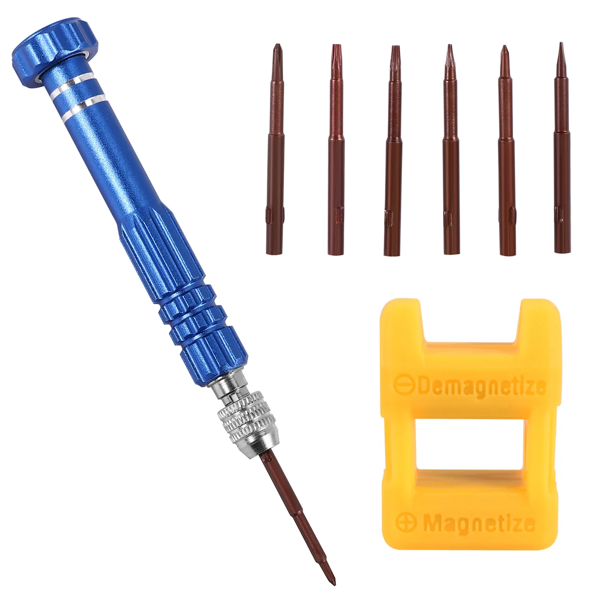 Magnetic 6 in 1 Tiny Screw Driver Kit, Small Screwdriver Set Perfect Mini Screws for Cell Phones, Watch, Eyeglass Etc