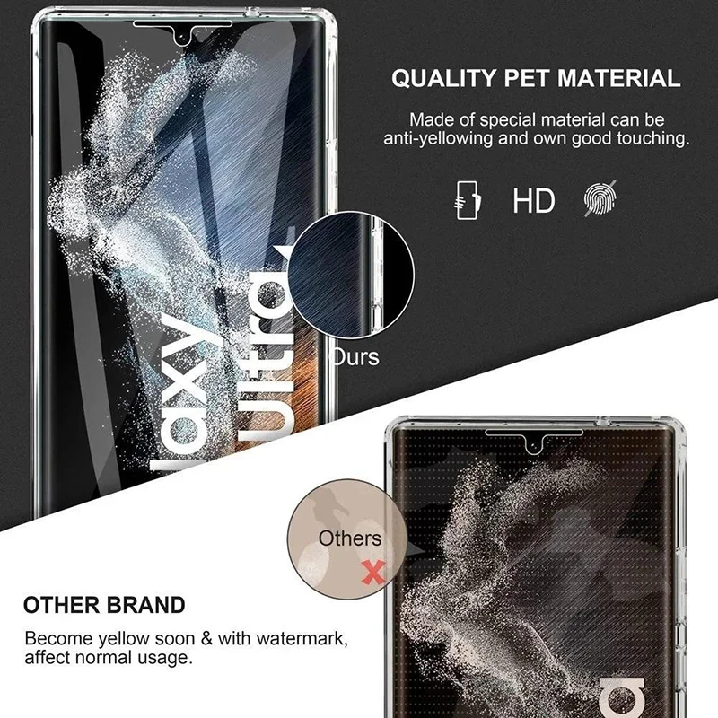 360 Full Body Protective Case Shockproof Transparent Cover For Samsung Galaxy S24 S23 S22 S21 S20 Plus Ultra A13 A14 A15 A33 A34
