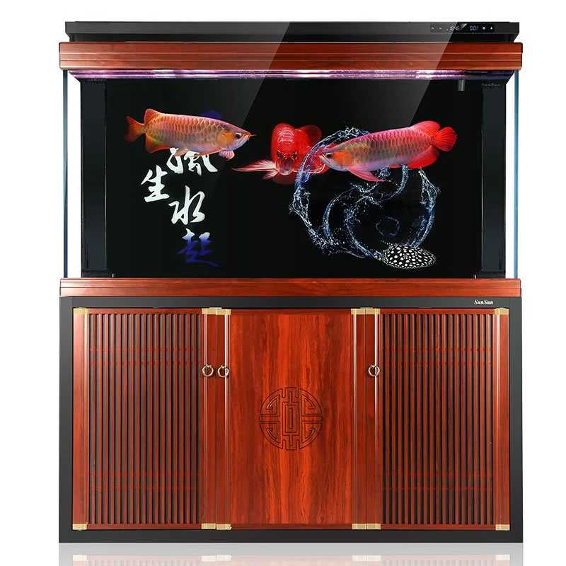 

Large Arowana Tank Super White Living Room Bottom Filter Aquarium Floor-to-ceiling Household Entrance Partition Screen Fish Tank