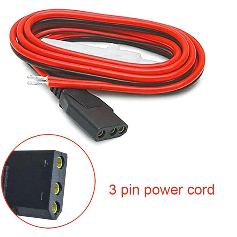 CB Radio Power Cord 3 Pin 2-Wire CB Power Cord with 15A Fused Replacement Power Cord for CB Radio