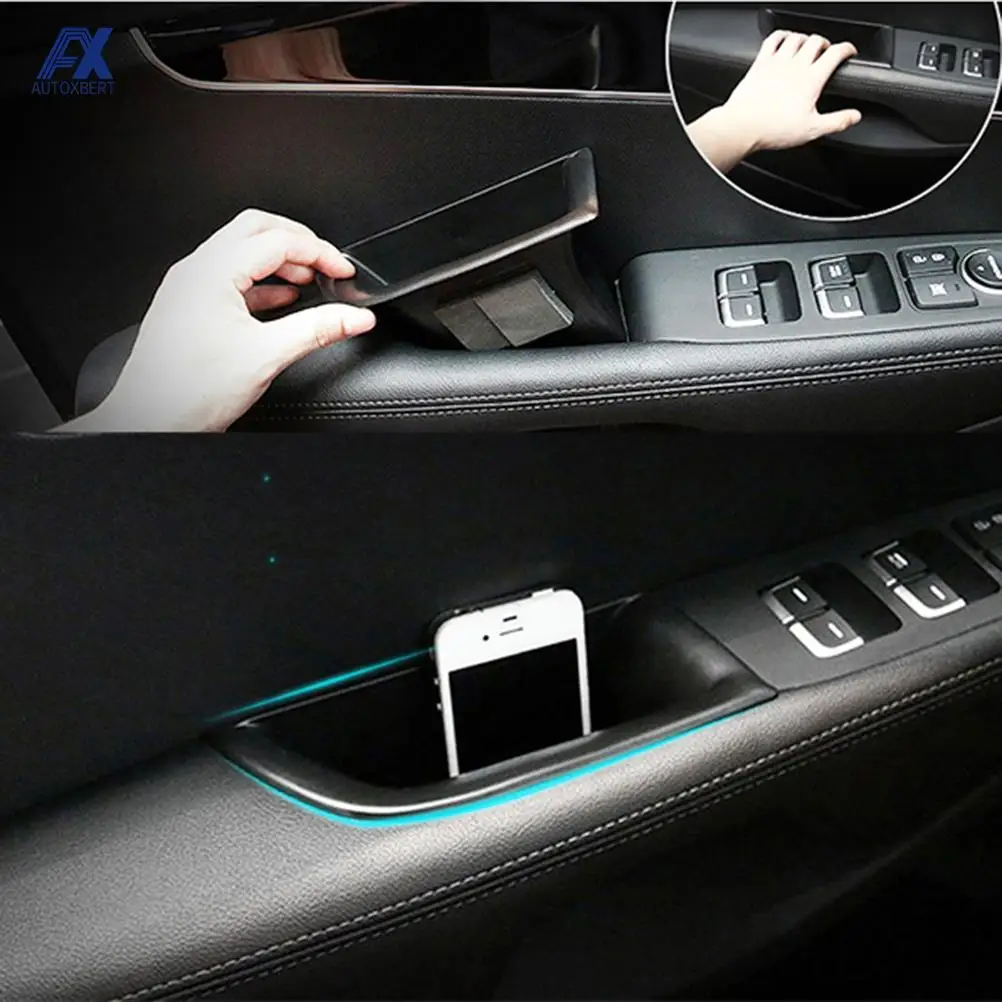 AX Front Door Handle Storage Box For Kia Sorento 2016-2019 Center Console Glove Bin Interior Armrest Holder Cup Molding Styling