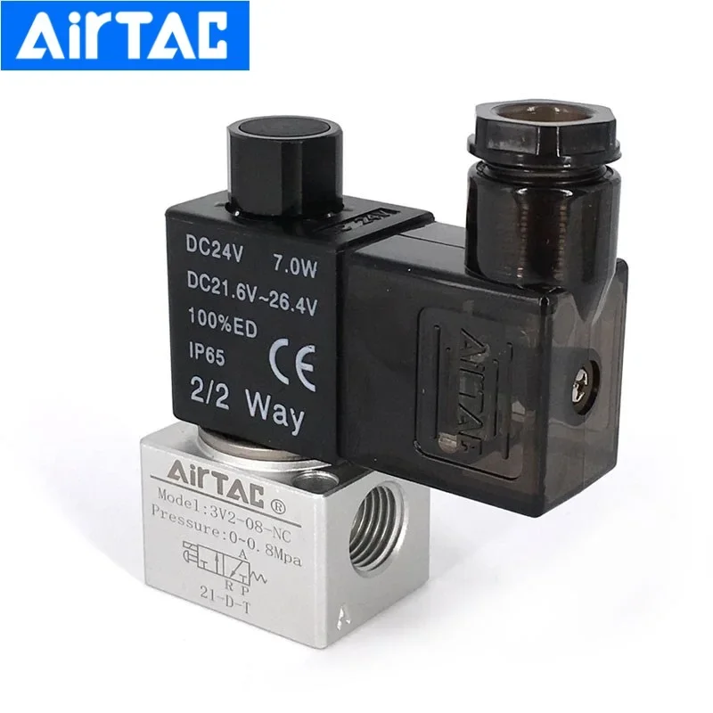 AirTac Control Components 3/2 Pneumatic Solenoid Valve 3V2-06/08-NC/NO