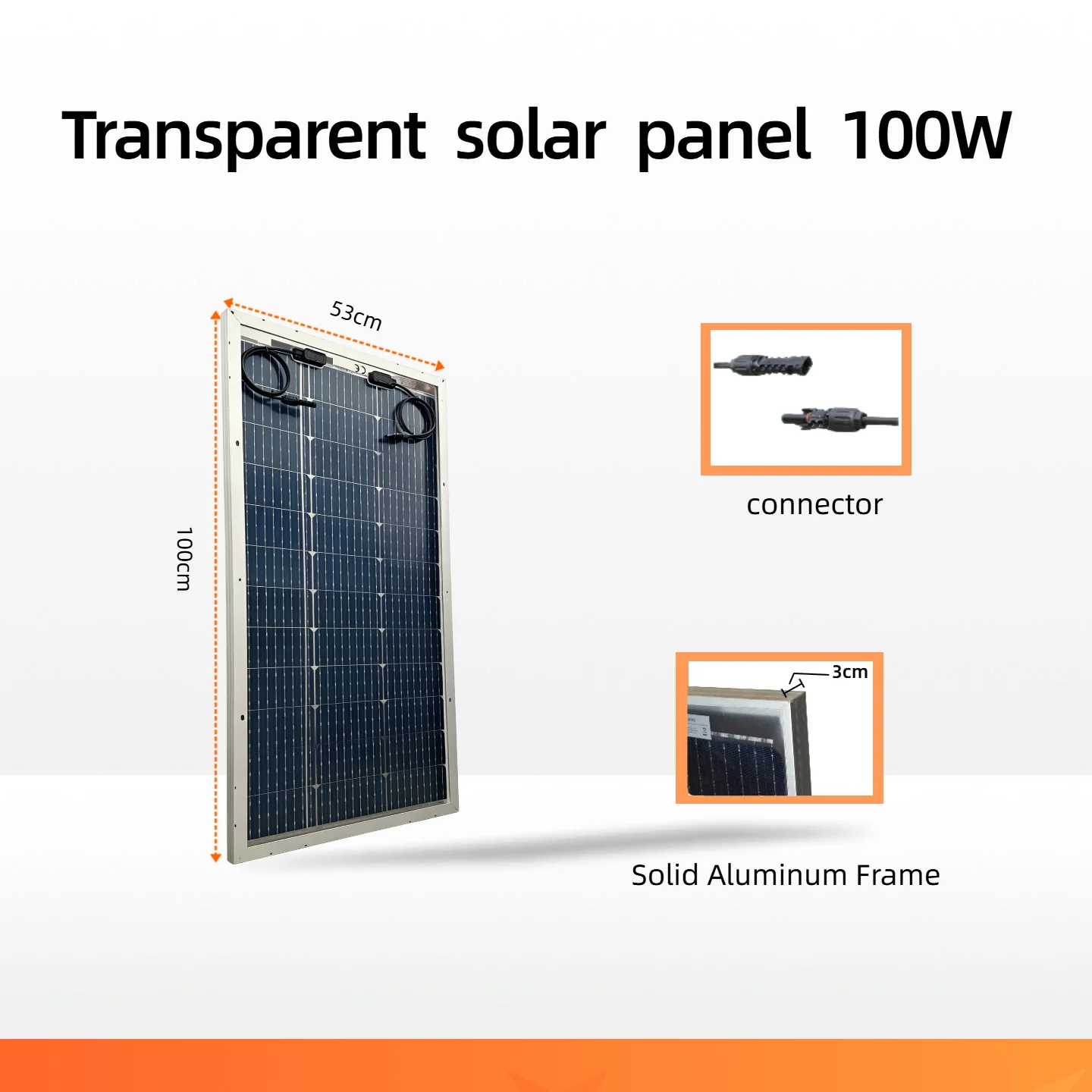 2Pcs 100W 12V N-Type Bifacial Solar Panel,  Half-Cell, Total 200W Solar Panel for RV, Camper, Boat Off-Grid Power System