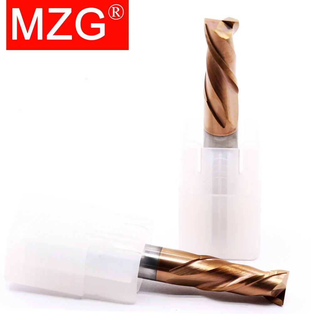 MZG 2 Flute HRC55 1 2 3 4 5 6 8 10 12 Carbide end mill Milling cutting Tools Alloy Tungsten Steel EndMills CNC machine end mills