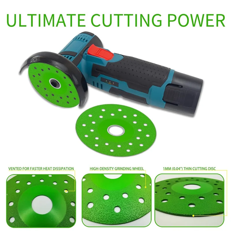 AB33-Glass Cutting Disc For Angle Grinder,4Inch  Diamond Blade,Ultra-Thin Tile Cutter For Glass,Crystal,Marble,3-Pack