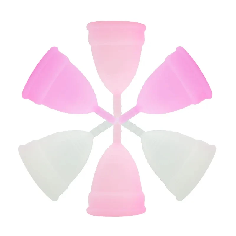 Foldable and retractable menstrual cup with lid, portable women\'s sports and side leakage prevention silicone monthly cup