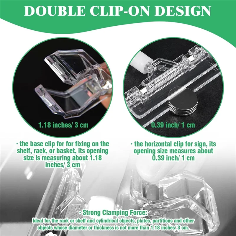 

A89Q-60 шт. пластиковый прозрачный держатель для вывесок и набор пустых ценников, для вешалок, розничная торговля, супермаркет, торговый центр, магазин