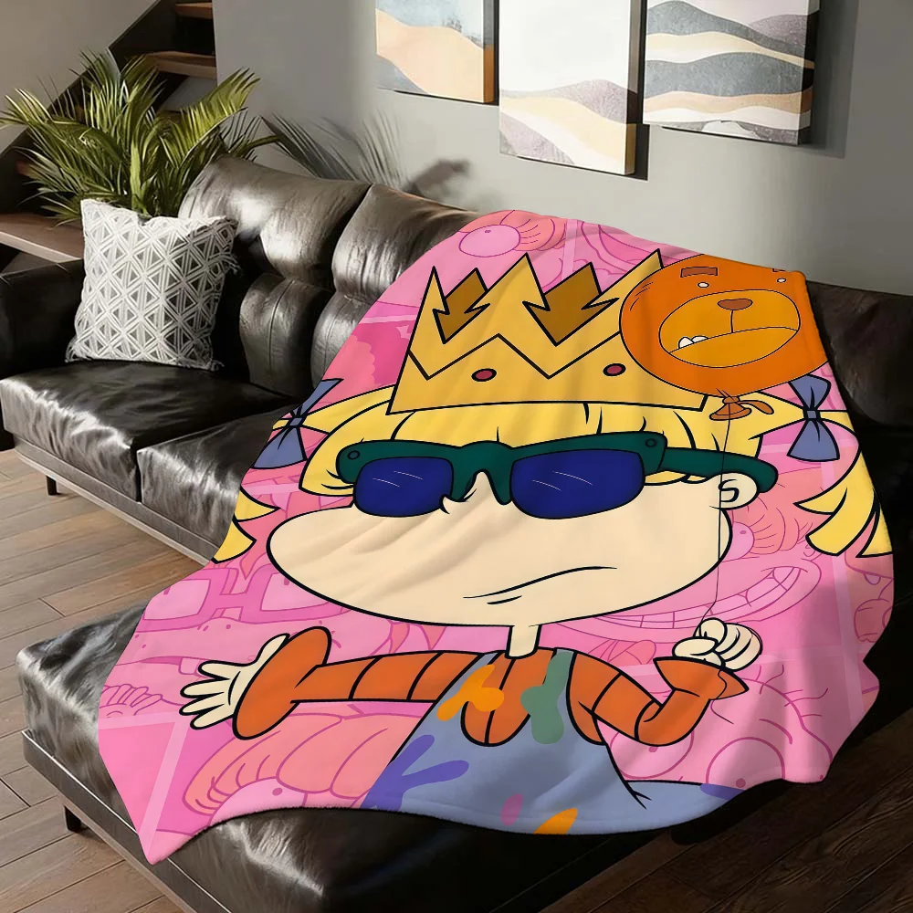

Cartoon cute R-Rugrats Blanket For Sofa Office Bed Plane Travel Sleep Read Relax Camping Soft And Warm