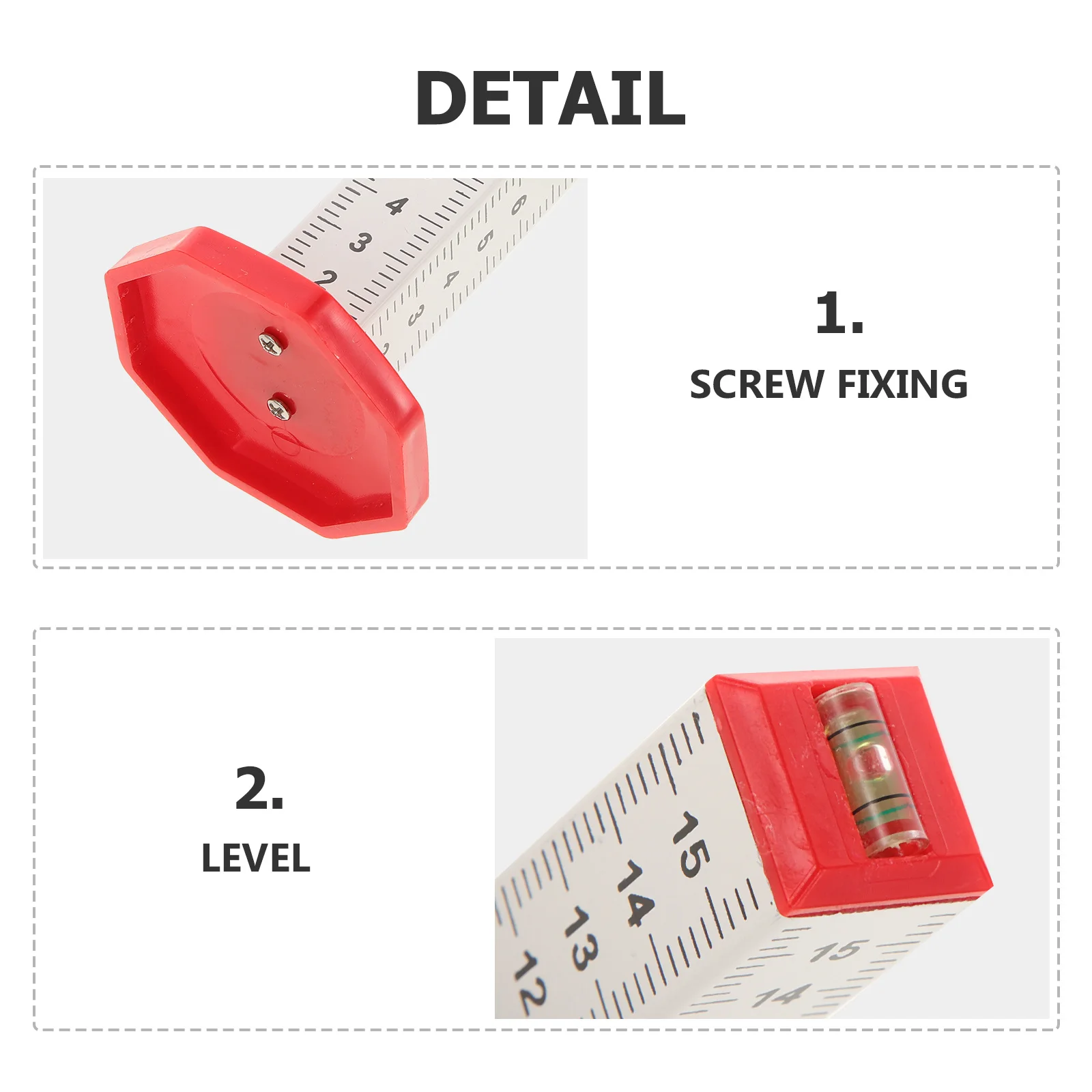 مسطرة تسوية البلاط، مقياس واضح، دقة عالية لتركيب بلاط الأرضيات الجدارية، قياس كفاف مزدوج الوظيفة #1