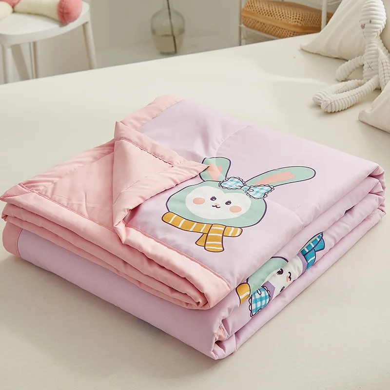 Summer Lightweight Thin Comforter Home Textiles Skin-friendly Soft Air Condition Quilt Queen Double Blanket Machine Washable