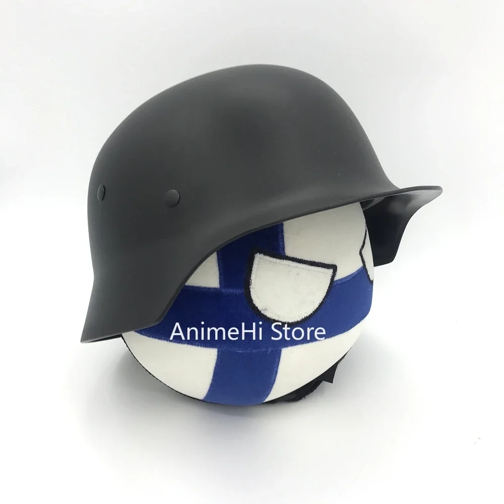 

Finland Ball and M35 helmet Doll FIN countryballs plushies Cosplay Polandball Plush Toy for Gift 20CM