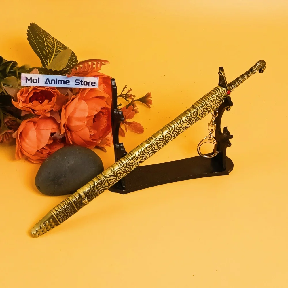 ดาบคาตานะเกม 8.6 นิ้ว ดาบซามูไรของแท้ อนิเมะคอสเพลย์ ดาบโลหะดามัสกัส ดาบนินจา ของเล่นดาบญี่ปุ่นแท้ ไม่คม ของขวัญ